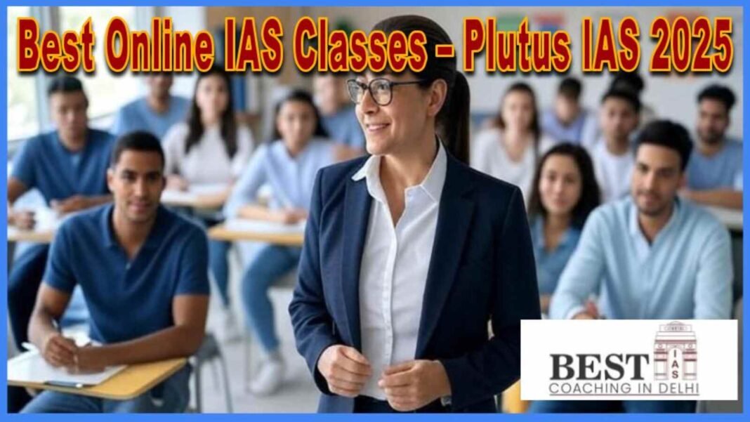Plutus IAS online UPSC coaching class in session for 2025 aspirants