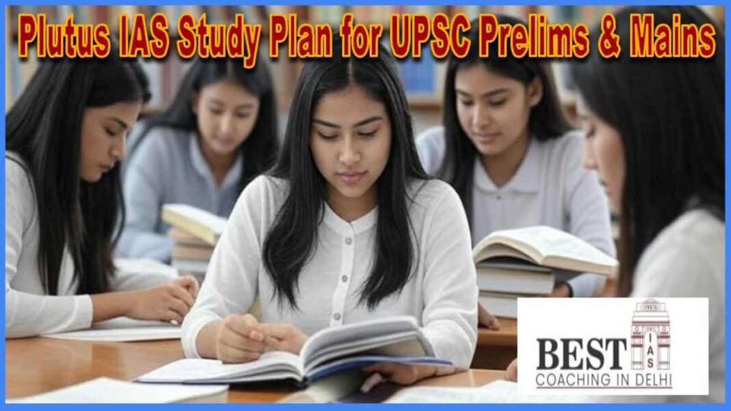 Plutus IAS study plan chart for UPSC Prelims and Mains preparation