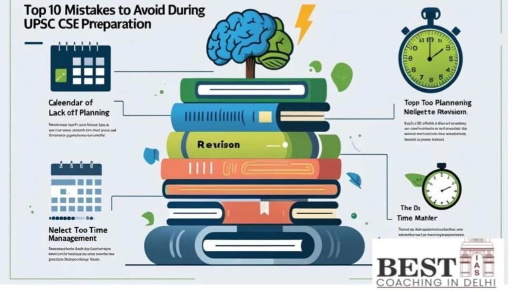 “UPSC aspirant reviewing notes and study plan to avoid common mistakes during CSE preparation”